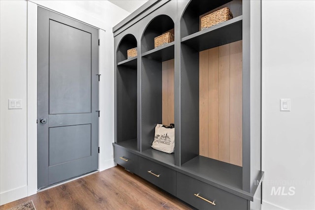 3436 N Mayberry Way, Eagle, ID 83616 - mudroom with dark wood-style flooring