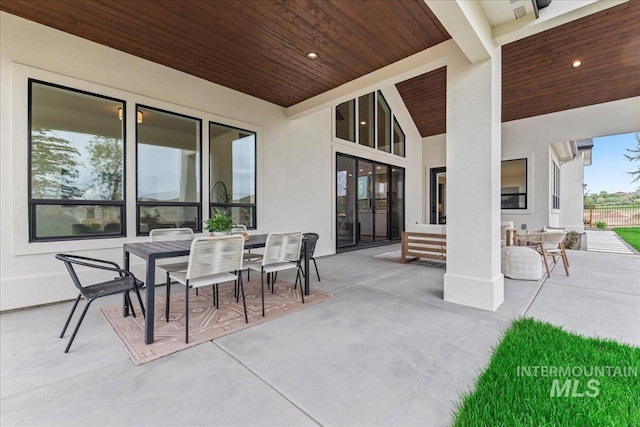 3436 N Mayberry Way, Eagle, ID 83616 - view of patio featuring fence and outdoor dining area