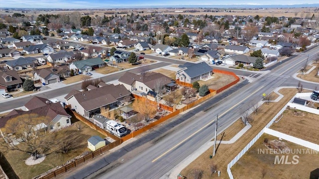 drone / aerial view featuring a residential view