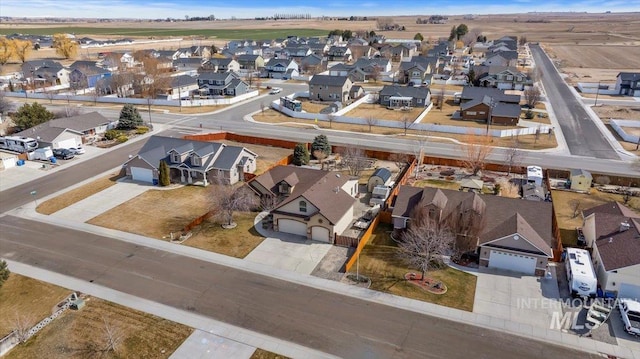 drone / aerial view with a residential view