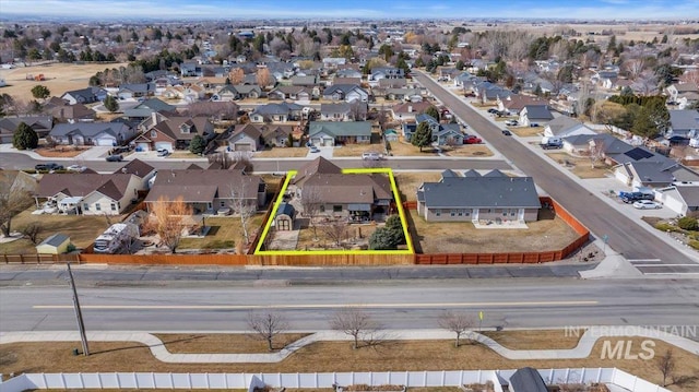 drone / aerial view featuring a residential view