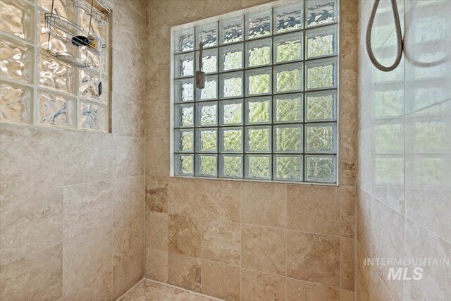 bathroom with walk in shower