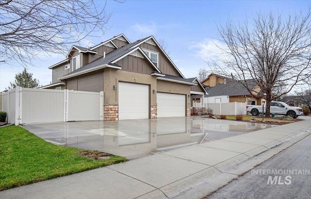 exterior space featuring a garage