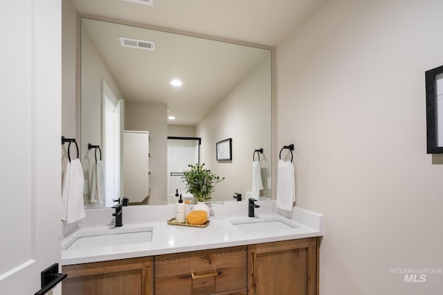 1154 S Barberry Pl, Nampa, ID 83686 - full bathroom featuring double vanity and recessed lighting