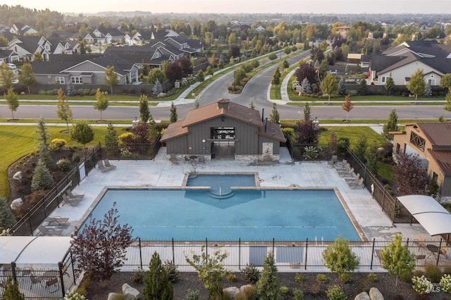 1895 N Rivington Way, Eagle, ID 83616 - view of pool with fence and a residential view