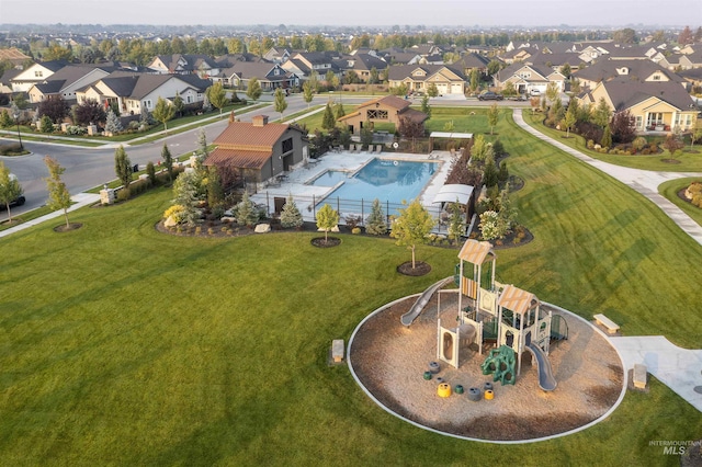 1895 N Rivington Way, Eagle, ID 83616 - drone / aerial view with a residential view