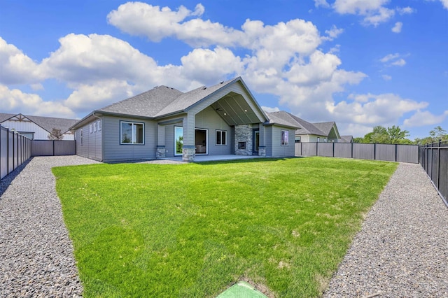 5696 W Polecat Dr, Eagle, ID 83616 - back of house featuring a patio and a shingled roof