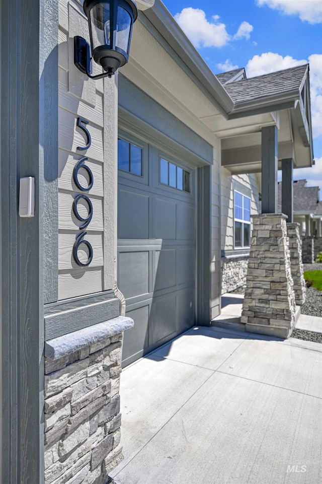 5696 W Polecat Dr, Eagle, ID 83616 - garage featuring concrete driveway