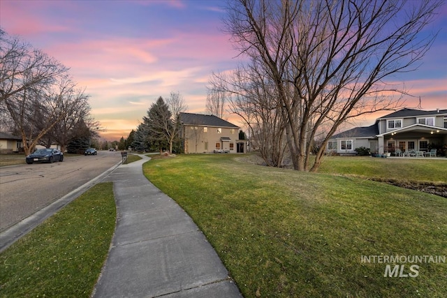 view of front of house with a front yard