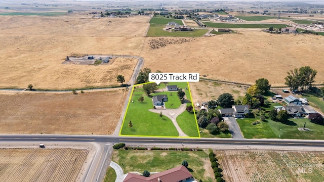 drone / aerial view featuring a rural view