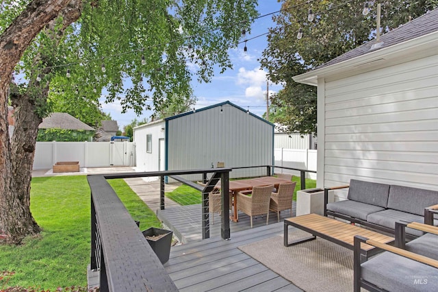 312 4th Ave, Lewiston, ID 83501 - wooden deck featuring outdoor lounge area and outdoor dining space