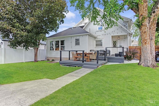312 4th Ave, Lewiston, ID 83501 - rear view of property with a wooden deck