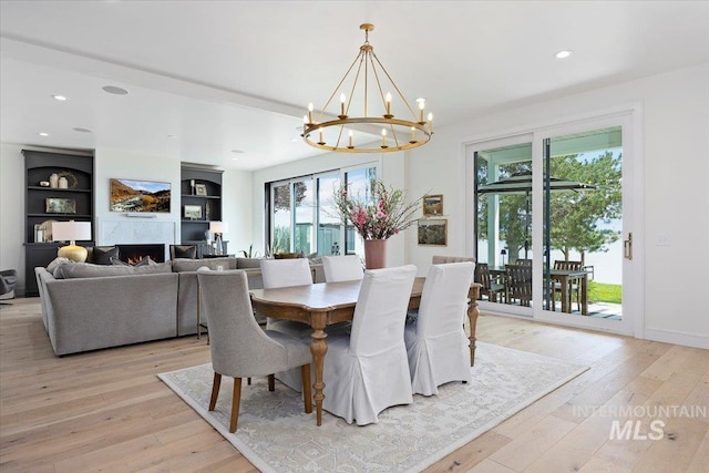 8 River Run Ests, Burley, ID 83318 - dining space with a chandelier, healthy amount of natural light, light wood-type flooring, and recessed lighting