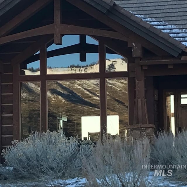 view of snowy exterior