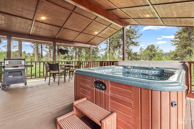 14060 Deerfield, Mccall, ID 83638 - deck with a hot tub and grilling area