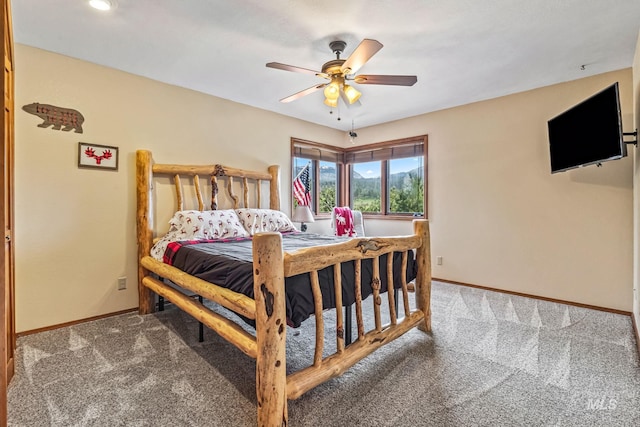 14060 Deerfield, Mccall, ID 83638 - carpeted bedroom featuring baseboards and ceiling fan