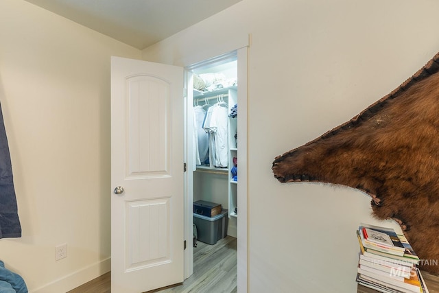 interior space featuring hardwood / wood-style floors