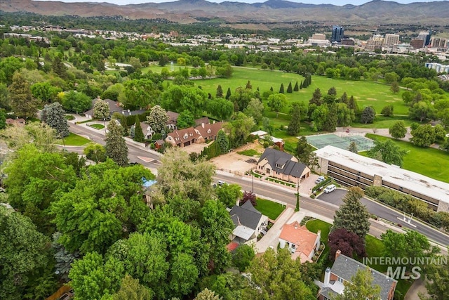 3205 W Crescent Rim Dr, Boise, ID 83706 - aerial view of a mountain backdrop and a tree filled landscape