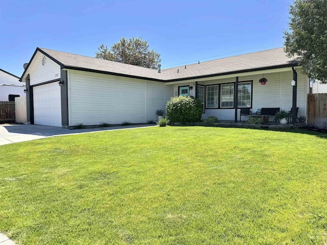 535 Seasons Ct, Nampa, ID 83686 - single story home featuring a garage, covered porch, and concrete driveway