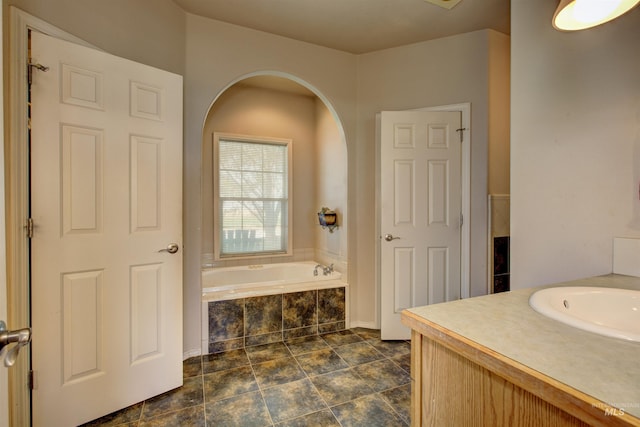 28284 Tudie Ln, Parma, ID 83660 - bathroom featuring a garden tub and vanity