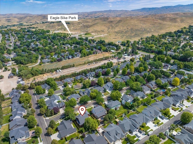 2895 E Shadowwolf Dr, Eagle, ID 83616 - aerial view of property and surrounding area with a mountainous background