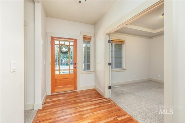 2895 E Shadowwolf Dr, Eagle, ID 83616 - foyer entrance featuring light wood-style floors and baseboards