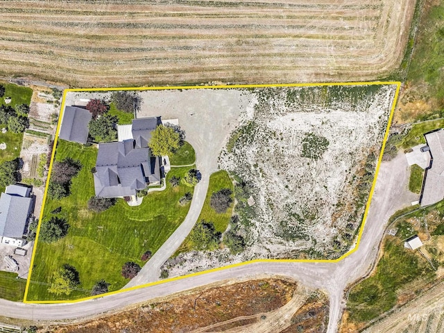 930 W Wanda Ln, Heyburn, ID 83336 - aerial view of property and surrounding area with property boundaries highlighted