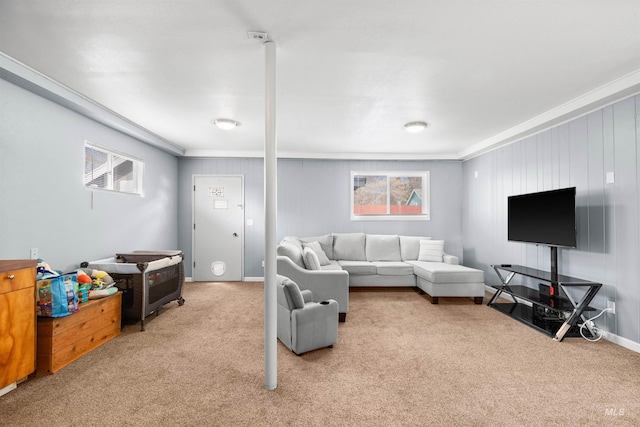 view of carpeted living room