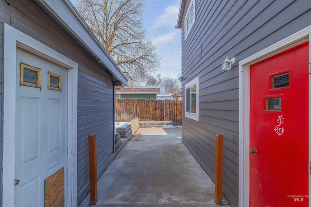 view of property exterior with a patio