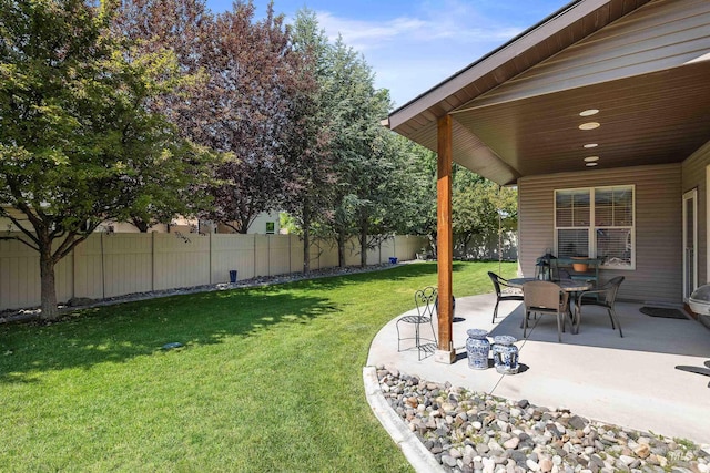 455 Coiner Cir, Twin Falls, ID 83301 - fenced backyard with a patio