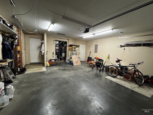1309 Golden Pheasant Dr, Twin Falls, ID 83301 - garage with gas water heater, electric panel, and a garage door opener