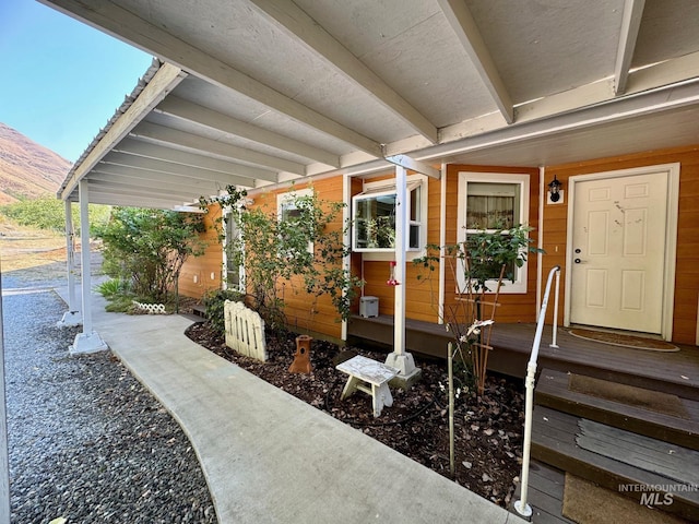384 Race Creek Rd, Riggins, ID 83549 - view of patio / terrace featuring a mountain view