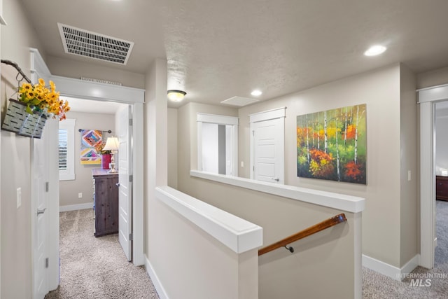 9462 W Whitecrest, Star, ID 83669 - hallway with carpet flooring, recessed lighting, and an upstairs landing
