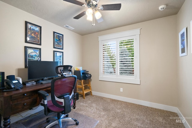 9462 W Whitecrest, Star, ID 83669 - carpeted office with baseboards and ceiling fan