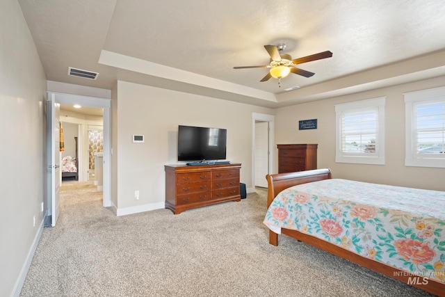 9462 W Whitecrest, Star, ID 83669 - bedroom with carpet flooring, a tray ceiling, and ceiling fan