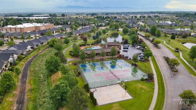 9462 W Whitecrest, Star, ID 83669 - aerial view of property and surrounding area featuring a water and mountain view and nearby suburban area