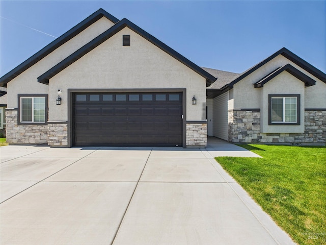 2420 Great Basin Way, Burley, ID 83318 - french country home with stone siding, stucco siding, and an attached garage