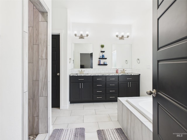 2420 Great Basin Way, Burley, ID 83318 - full bath with tile patterned flooring, double vanity, and a bath