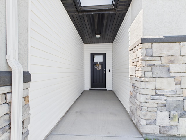 2420 Great Basin Way, Burley, ID 83318 - doorway to property with stone siding