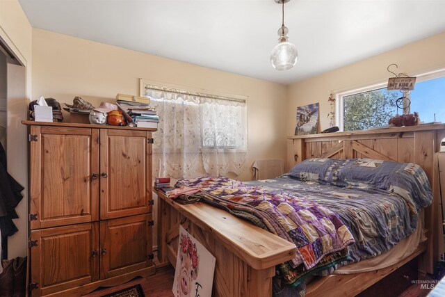 bedroom featuring wood-type flooring