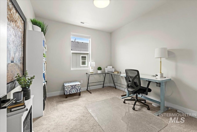205 S Ripplerock Ln, Star, ID 83669 - carpeted home office featuring baseboards