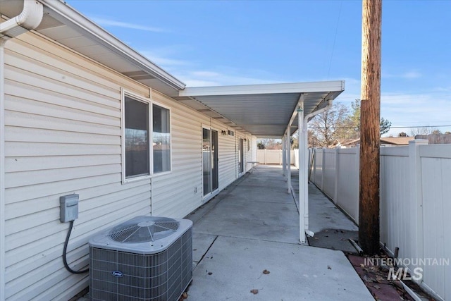 view of patio / terrace with cooling unit