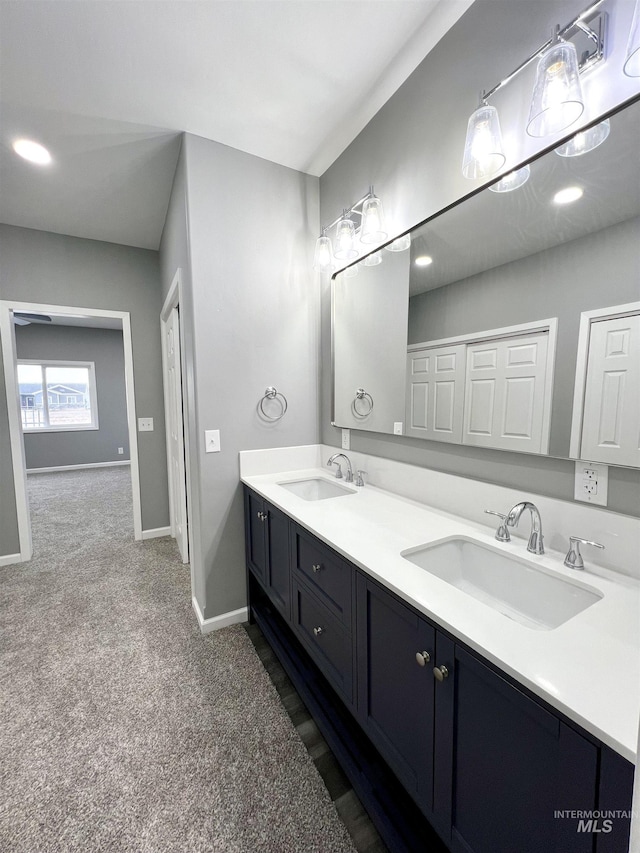 bathroom featuring vanity