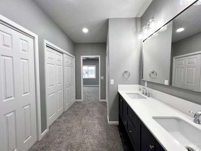 bathroom with vanity