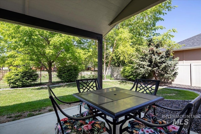 view of patio / terrace with outdoor dining area