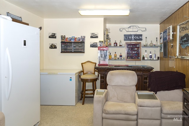 10489 Scotch Pine Rd, Payette, ID 83661 - indoor dry bar featuring freestanding refrigerator and white fridge