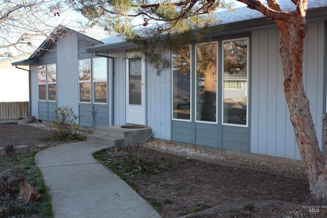 view of doorway to property