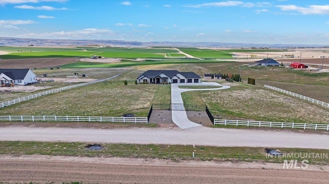 drone / aerial view featuring a rural view
