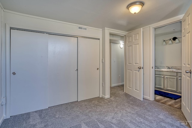 413 S Minnesota Ave, Fruitland, ID 83619 - unfurnished bedroom with carpet floors, a closet, and ensuite bath