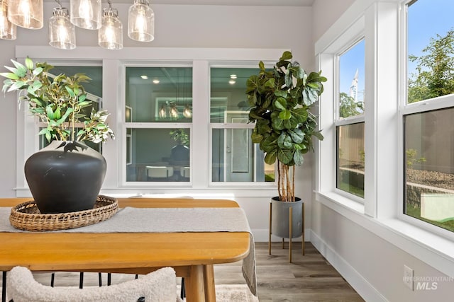 1753 E Grayson, Meridian, ID 83642 - dining room with wood finished floors and baseboards